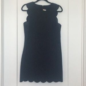 JCrew Factory Navy Scalloped Dress